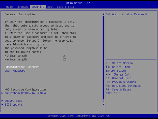 Security Page